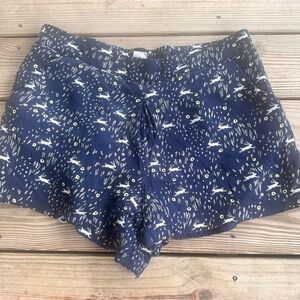 Disney women's Lauren Conrad blue rabbit print lined shorts size L